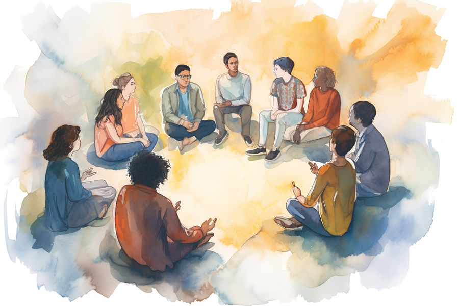 therapy group circle