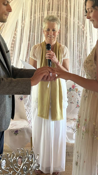 Kathy performing a wedding